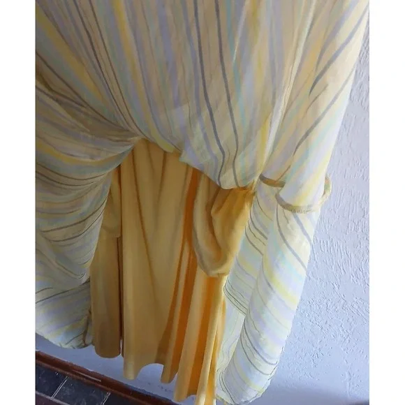 Torrid Butter Yellow Striped Sleeveless Dress Size 2X Spring Easter Romantic - Picture 4 of 4